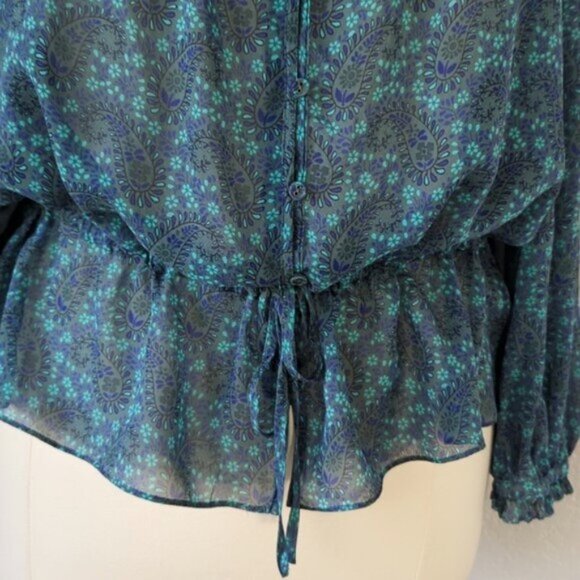 🌷Joie Plus Size 4X  Silk Paisley Print Blouse - Picture 4 of 7